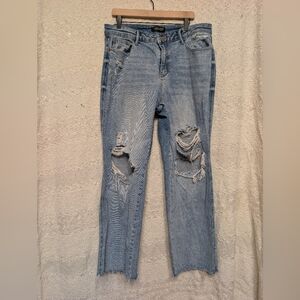 Judy Blue Women's Distressed Blue Jeans High Waist Rise Rigid Magic 90s Size 16w